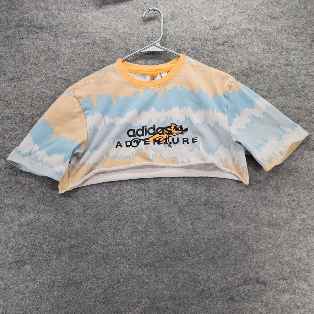 Adidas Adventure Shirt Womens Small Chameleon Short Sleeve Cropped